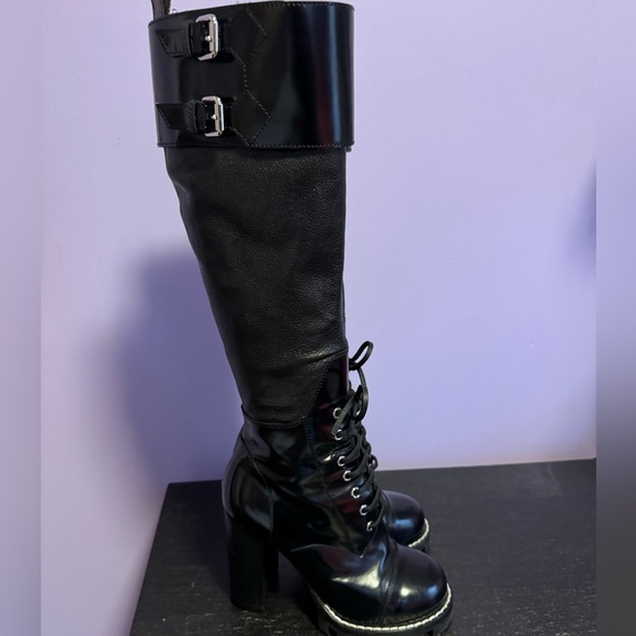 Louis Vuitton star trail knee boots black leather - Picture 6 of 16
